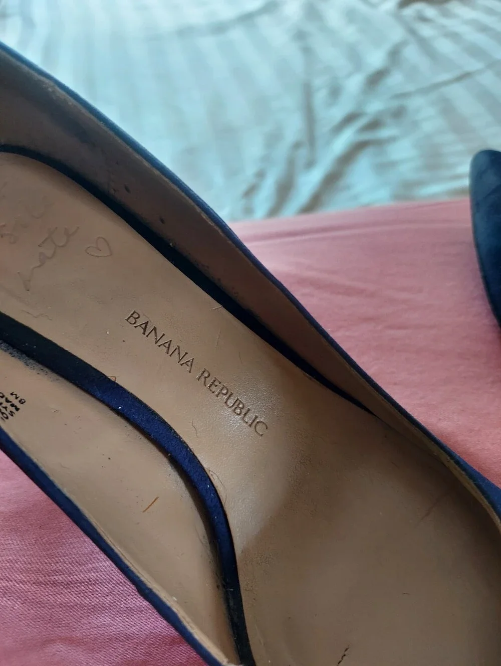 Banana Republic Hello Sole Mate Blue Suede Heels